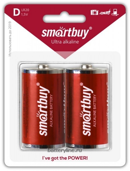 Батарейка D LR20 SmartBuy BL2 (2/12) Батарейка D LR20 SmartBuy BL2 (2/12)