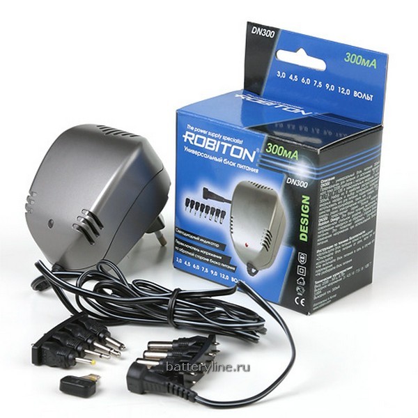 Блок питания  500mA (универс:3-12V)+насадки Robiton DN500 Design 940055