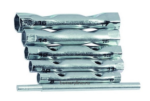 Ключ трубчатый (набор  5шт + вороток) от 8 до 17мм РемоКолор [43-2-706]