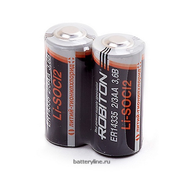 Батарейка ER14335 3.6v ROBITON Lithium Li-socL2 1200-2/3AA Батарейка ER14335 3.6v ROBITON Lithium Li-socL2 1200-2/3AA