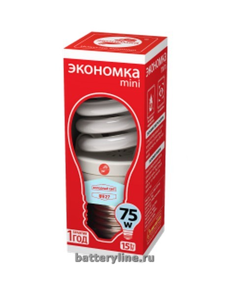 АКЦИЯ Лампа  15W-SPIRALmicro-T2 E27 2700К жел Космос ЭКОНОМКА /98мм (узк.спир) 002816