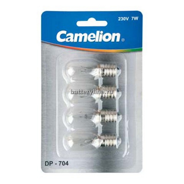 Лампа  для ночника 7W E14 clear CAMELION 230V P1 BL4 DP-704 цена за 1шт (1/4/40)