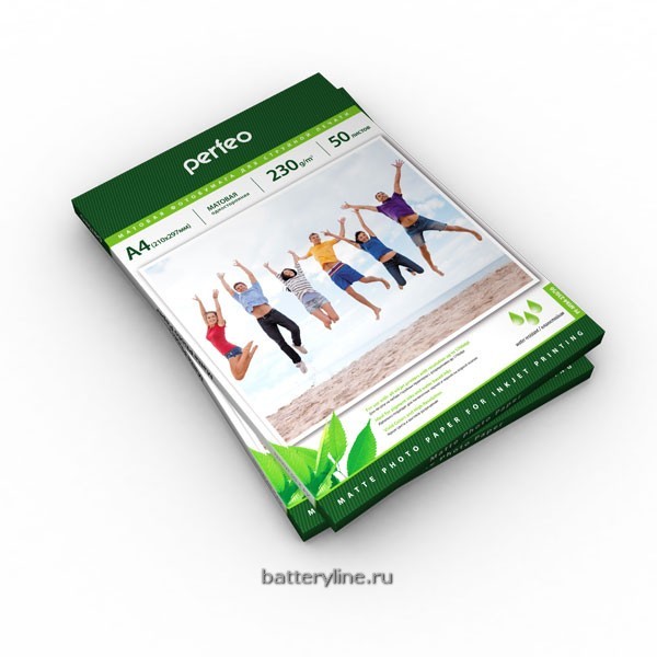 Фотобумага матовая  односторон А4 230гр  50л Perfeo PF-MTA4-230/50 (M02) 637227 Фотобумага матовая  односторон А4 230гр  50л Perfeo PF-MTA4-230/50 (M02) 637227