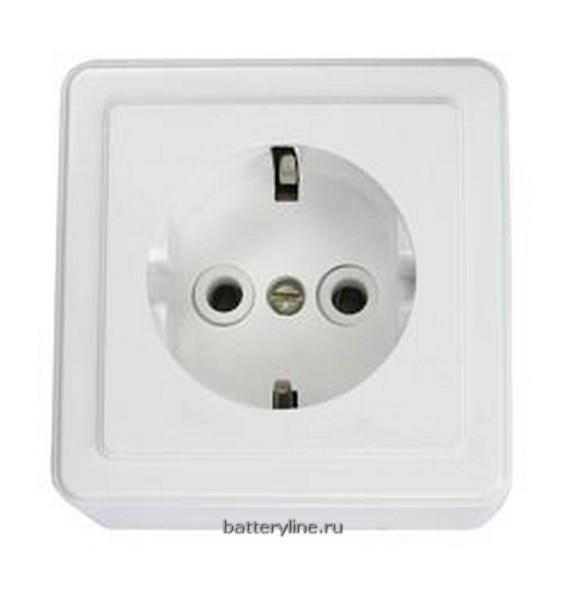 Розетка ОУ 1гнЗК. белорус накладн белая PA16-004 молодечно (1/128)б
