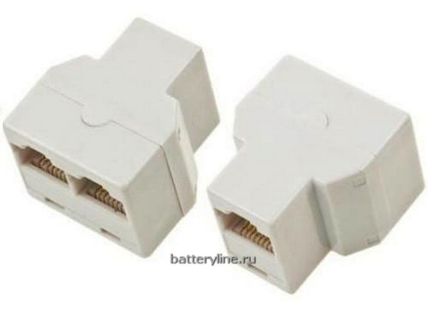 Переходник разветветвитель (гнездо 8p8c - 2гнезда 8p8c) RJ45 (2/100)