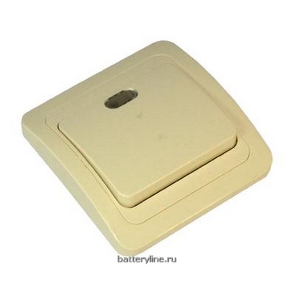 Выкл 1кл FORZA КРЕМ с ПОДСВЕТ керамика [904-023]