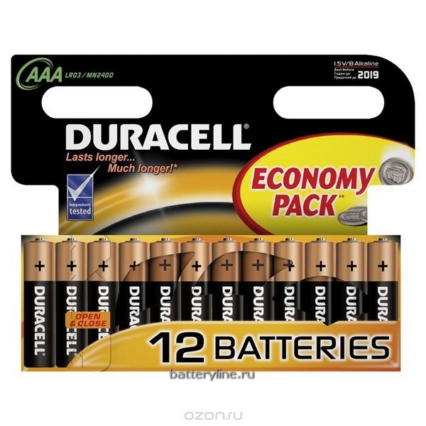 Батарейка AAA LR03 Duracell** BL12 (12/144/864) Батарейка AAA LR03 Duracell** BL12 (12/144/864)
