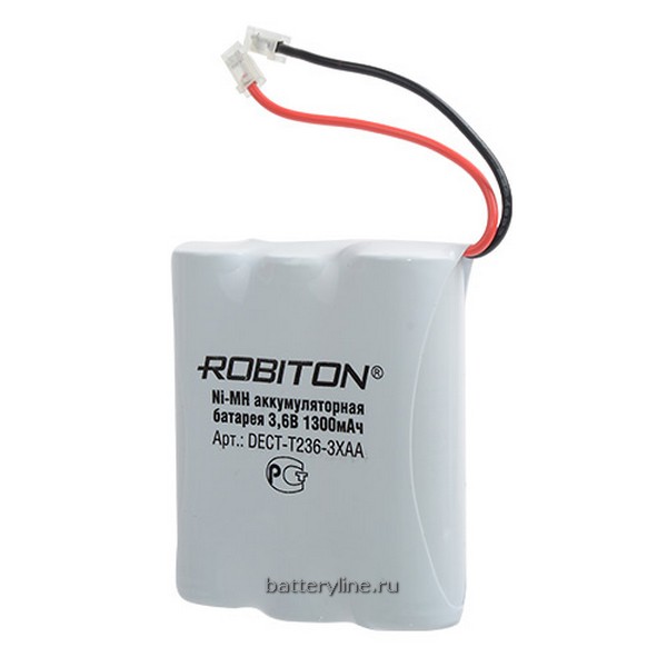 аккумулятор р/т 3,6v 3*AA 1300mAh NiMh ROBITON DECT-T236-3XAA (аналог 110 160 236) 947276 аккумулятор р/т 3,6v 3*AA 1300mAh NiMh ROBITON DECT-T236-3XAA (аналог 110 160 236) 947276