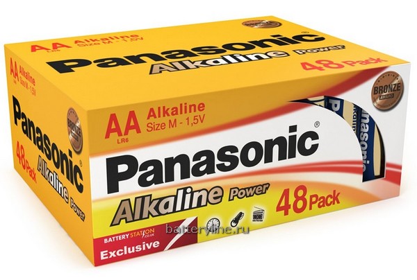 Батарейка AA LR6 Panasonic AlkalinePower (4/48/240) Батарейка AA LR6 Panasonic AlkalinePower (4/48/240)