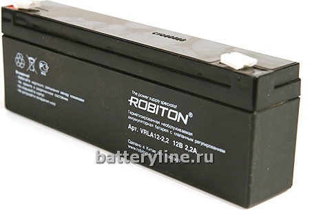 аккумулятор 12v  2200mAh 1220Pb Robiton 33x60x177мм VRLA12-2.2  942660 аккумулятор 12v  2200mAh 1220Pb Robiton 33x60x177мм VRLA12-2.2  942660
