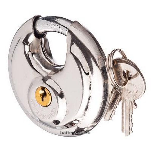 Замок навесной 70мм (3 ключа) круглый SS-2001 [468-088]