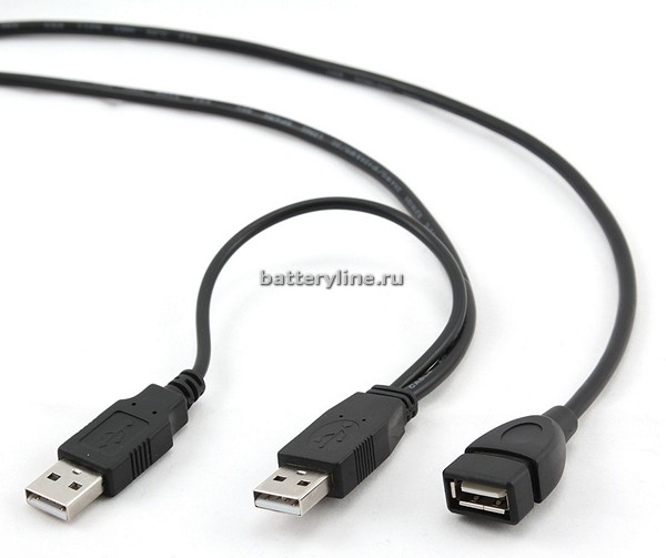 Кабель USB AM(шт)-АF(гн) - 2xAM/AF 1.8m usb2.0 для увеличения силы тока USB22-AMAF-6  065658