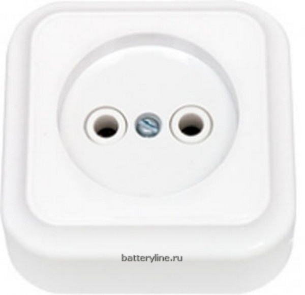 Розетка ОУ 1гн СветоПрибор накл белая PA16-255  с основанием