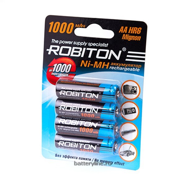 аккумулятор R6 1000mAh NiMh ROBITON BL4  аккумулятор R6 1000mAh NiMh ROBITON BL4