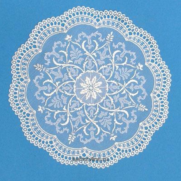 Салфетка ажурная кругл 30см бел-серебро VETTA SS106 [430-005]