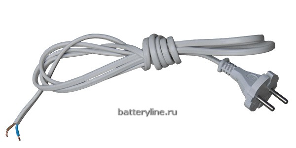 Вилка сетевая с кабелем шввп 2*0,5  5.0m белый Вилка сетевая с кабелем шввп 2*0,5  5.0m белый