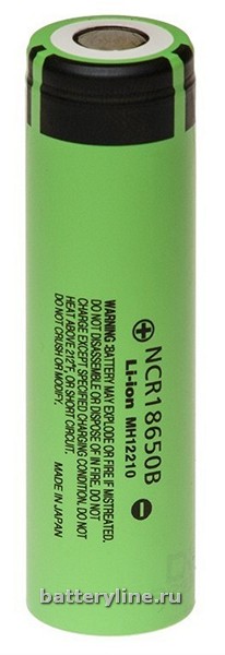 Аккумулятор 18650 [li-ion 3350mAh 3.7v 6.7A] 65мм*18.3мм без защиты Panasonic NCR18650B