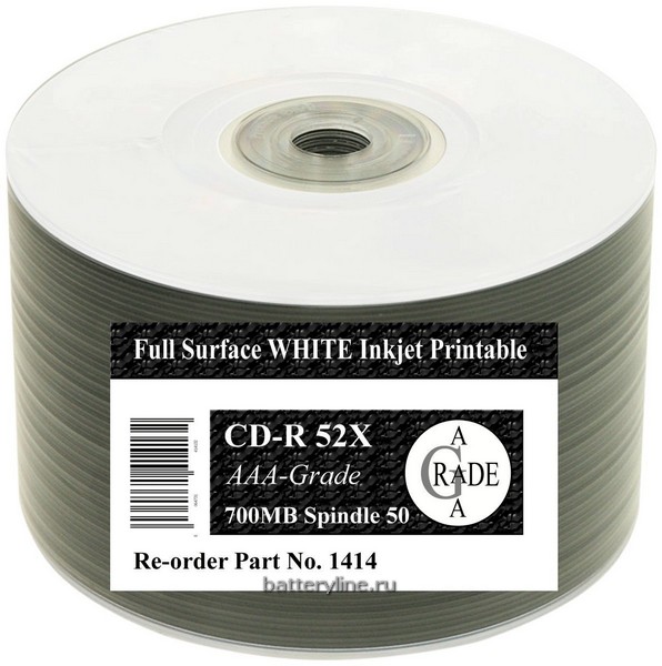 CD-R BULK 700mb 52x Full_INKJETPrintable (1/шпиль50)