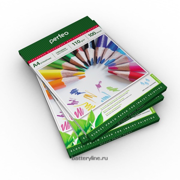 Фотобумага глянцевая односторон А4 110гр  100л Perfeo PF-GLA4-110/100 (G09) 642887 Фотобумага глянцевая односторон А4 110гр  100л Perfeo PF-GLA4-110/100 (G09) 642887