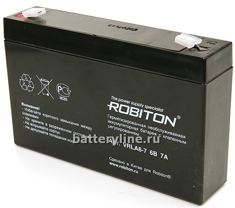 аккумулятор  6v  7000mAh 670Pb Robiton 32x92x150мм VRLA6-7.0  943513 аккумулятор  6v  7000mAh 670Pb Robiton 32x92x150мм VRLA6-7.0  943513