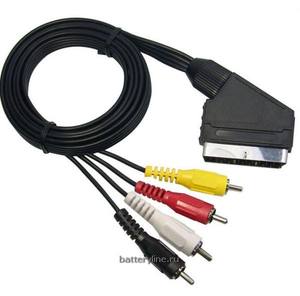 Шнур SC-4T (Scart-4RCA) литой 3.0m (2/10)