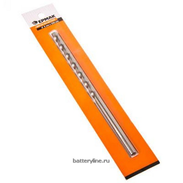 Сверло по бетону  8x200мм с трехгр.хвостов ЕРМАК (3/10) [649-011]