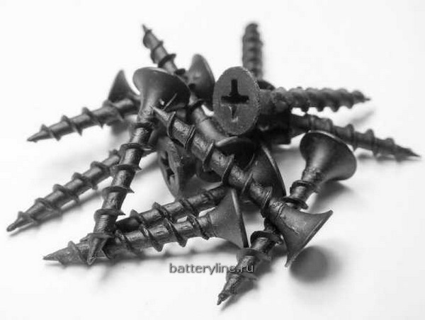 Саморез черный оксид. 3.5х51 потай, крупная резьба (100)