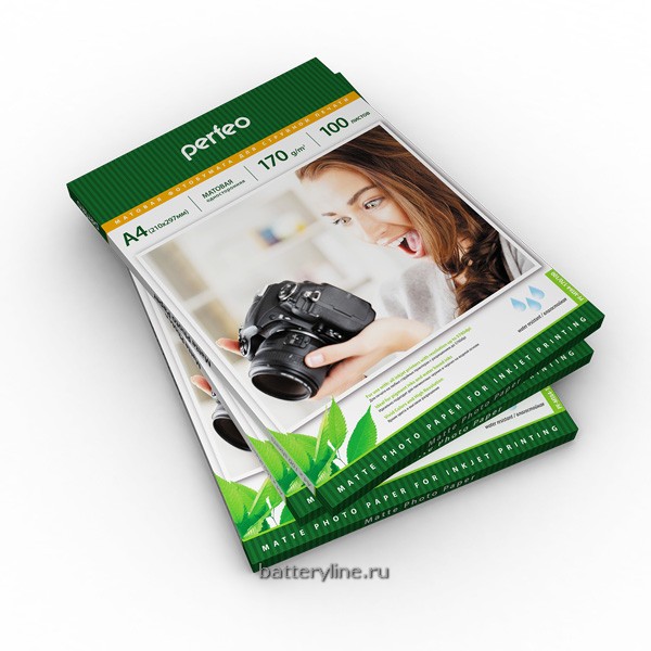 Фотобумага матовая  односторон А4 170гр  100л Perfeo PF-MTA4-170/100 (M04) 642924 Фотобумага матовая  односторон А4 170гр  100л Perfeo PF-MTA4-170/100 (M04) 642924