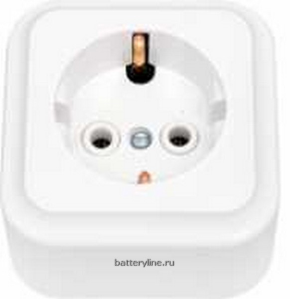 Розетка ОУ 1гнЗК СветоПрибор накл белая PA16-254  с основанием