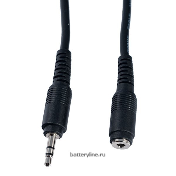 Шнур удлинитель для наушников (St3.5шт-St3.5гн) 7.0m черный