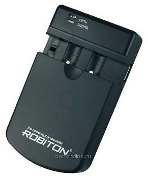 Зарядное устройство. Li-Ion (1-2 R6/R03/14500/18650-600mA) ROBITON SmartCharger/IV + прикуриватель 944121