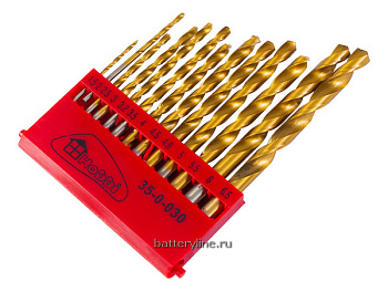 Набор свёрел по металлу  (13шт: 1.5-6.5мм) HOBBI нитридтитан.покрытие [35-0-030] 347082