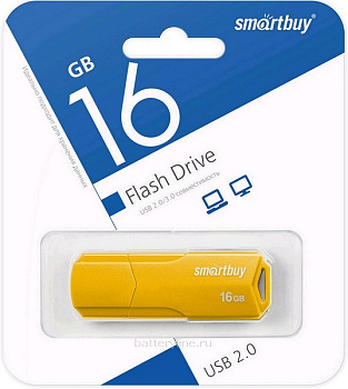 Карта USB. 16Gb SmartBuy Clue желтый 083073