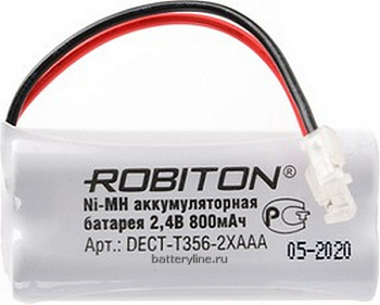 аккумулятор р/т 2,4v 2*AAA 800mAh NiMh ROBITON DECT-T356-2XAAA