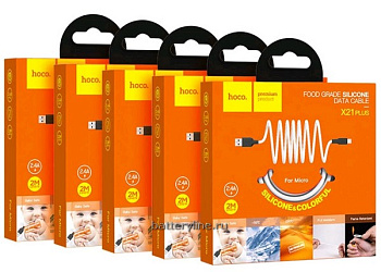 Кабель USB microUSB 2.0m HOCO X21 2.4A силиконовый красный в коробке 713841+ Кабель USB microUSB 2.0m HOCO X21 2.4A силиконовый красный в коробке 713841+