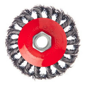 Щетка для УШМ  85мм/ М14 металл тарелка ЕРМАК [656-073]