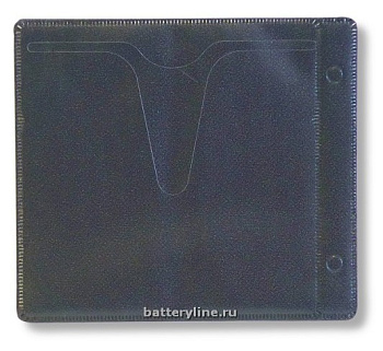 Пакет с перфорац на 2 CD пласт черный (50/100)