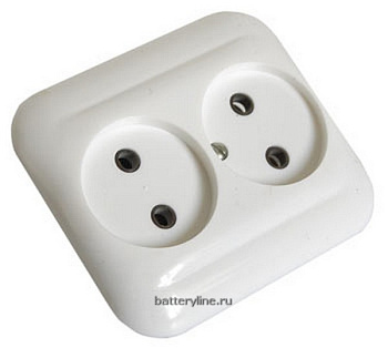 Розетка 2гн. белорус белая PC16-007