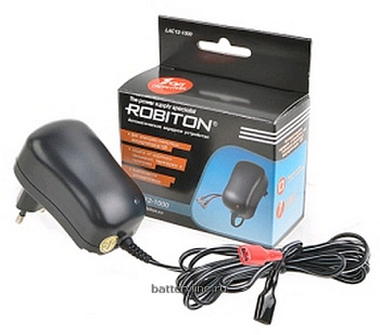 Зарядное. устройство для свинцово-кислотных аккумуляторов ( 12v - 1000mA) Robiton LAC12-1000 клеммы 4,8мм 945005