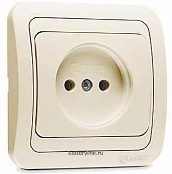 Розетка 1гн MAKEL Mimoza КРЕМ 25022 (со вставкой)