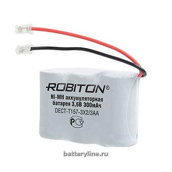 аккумулятор р/т 3,6v 3*2/3AA  300mAh NiMh ROBITON DECT-T157-3X2/3AA (аналог 107 157 242 279) 947269