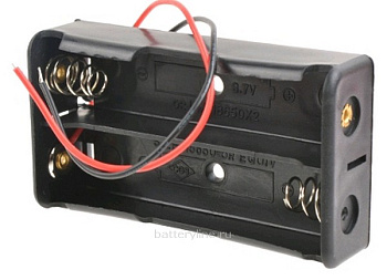 Отсек для аккумулятора 18650*2 с проводом ROBITON 741554