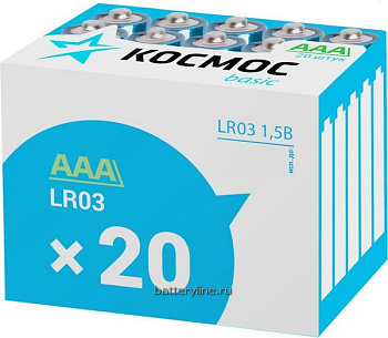 Батарейка AAA LR03 Космос. box36 (4/36)