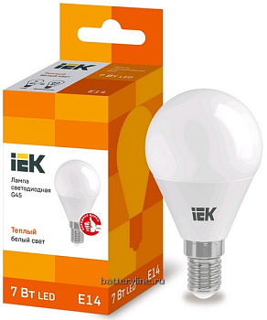 Лампа LED E14 Globe  7.0W/60Вт 3000K тёплый IEK ECO /630лм 442472 Лампа LED E14 Globe  7.0W/60Вт 3000K тёплый IEK ECO /630лм 442472
