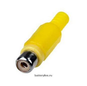 Гнездо тюльпан RCA (на кабель) ЖЕЛТЫЙ