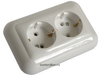 Розетка 2гнЗК. белорус белая PC16-002
