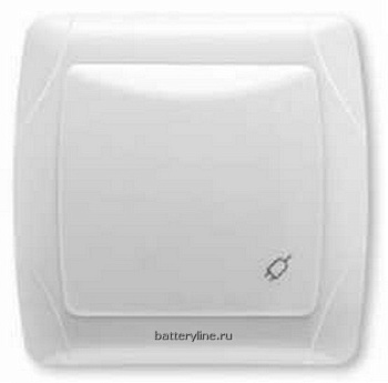 Розетка 1гн . VIKO CARMEN белая с крышкой 1012 (1/12)