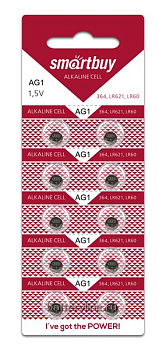 Батарейка часовая G03 SmartBuy (LR41/392/736)(7.9x3.6) BL10 (10/100)