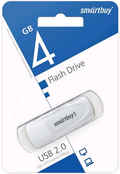 Карта USB 4Gb SmartBuy Scout белый 094000