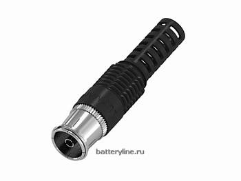 Гнездо антенное /без пайки/ пластик черный LUXMANN